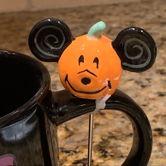 Disney Happy Halloween Mug with Mickey Pumpkin Stirrer - Picture 5 of 12